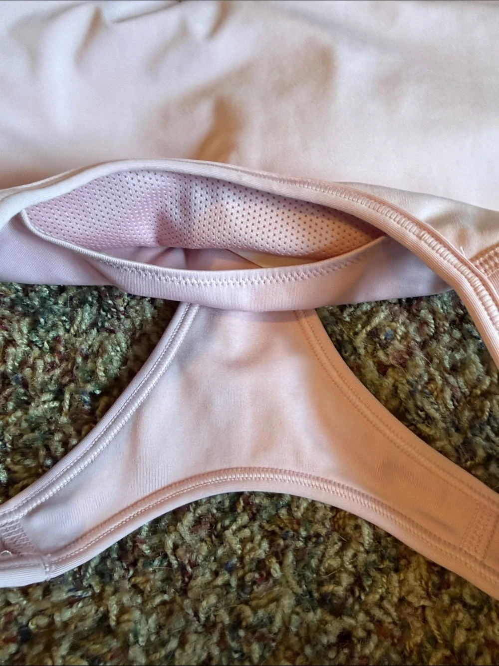 Nike Pink Sports Bra with White Swoosh